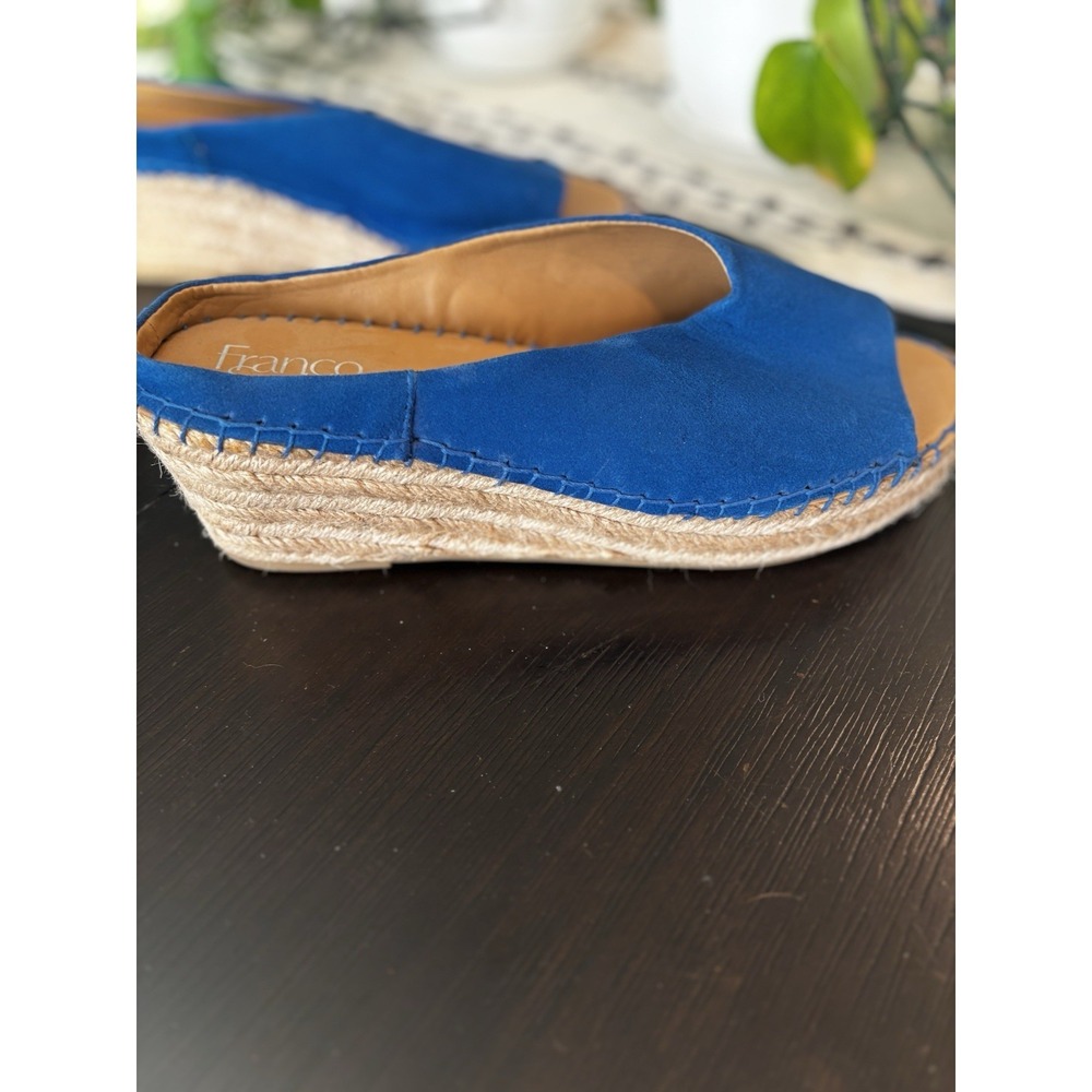 Franco Sarto Blue Suede Espadrille Size 7.5 - Picture 3 of 7